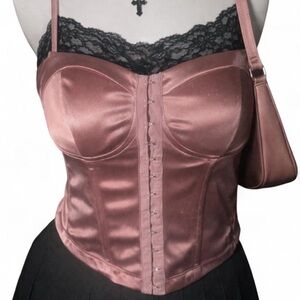 Moa Moa Rose Gold Satin Corset Fairy Top
